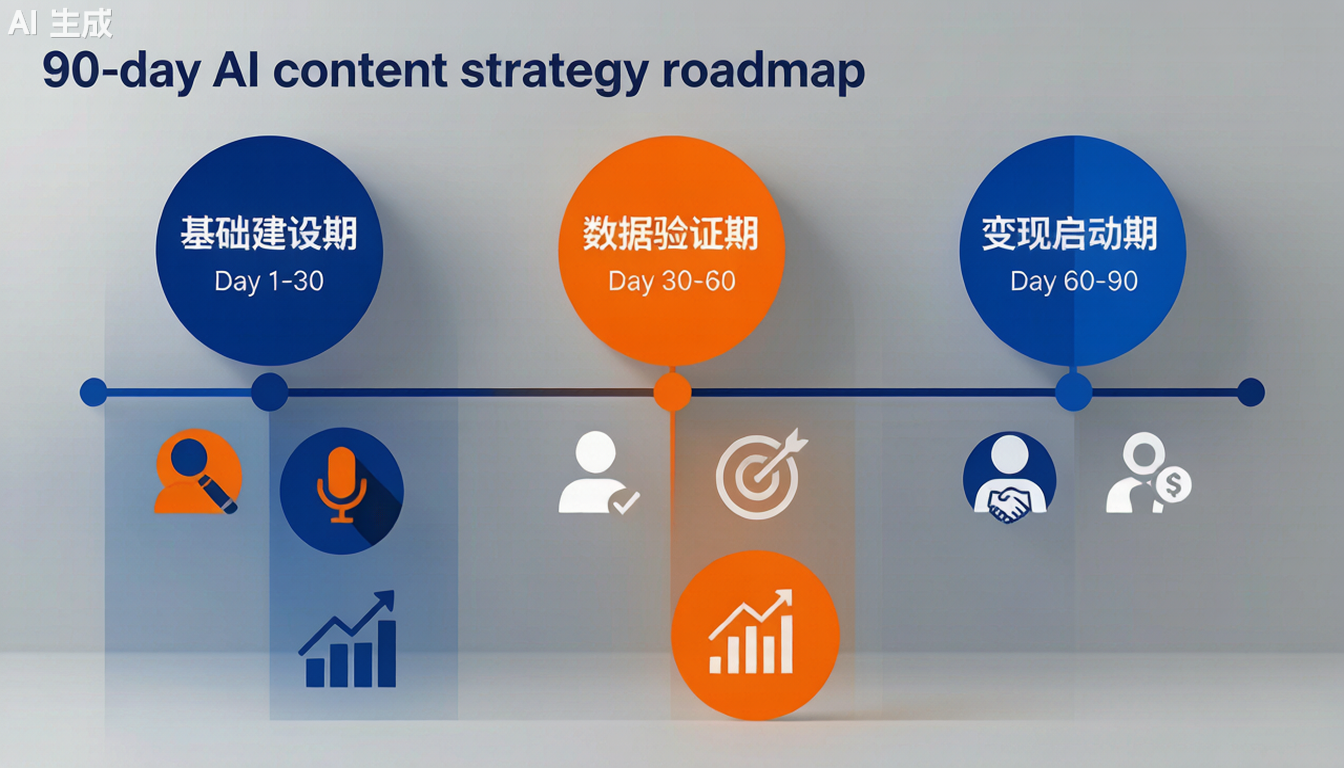 90天AI虛擬人設長效變現行動計劃路線圖