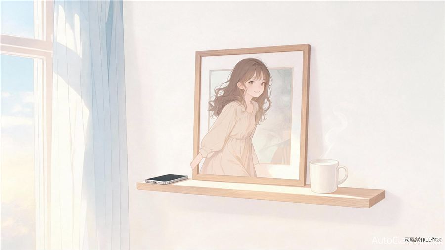 AI角色IP養成主圖：女孩從畫框走出，走進真實世界