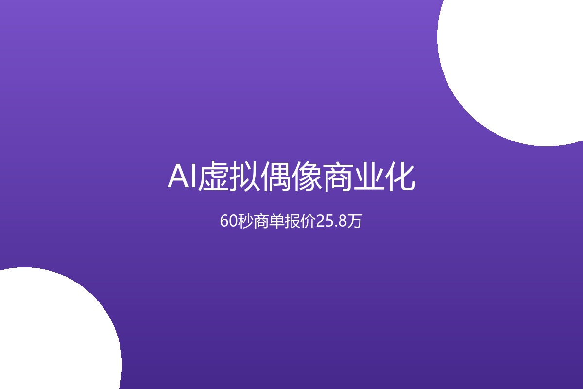 AI虚拟偶像商业案例