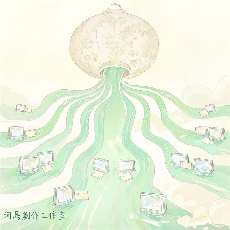 內容拆解工作流插畫