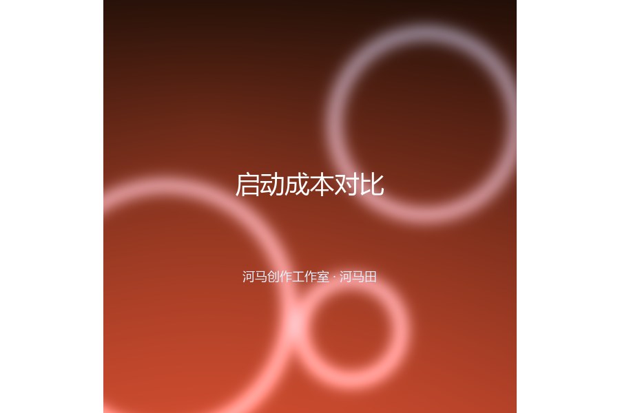 启动成本对比