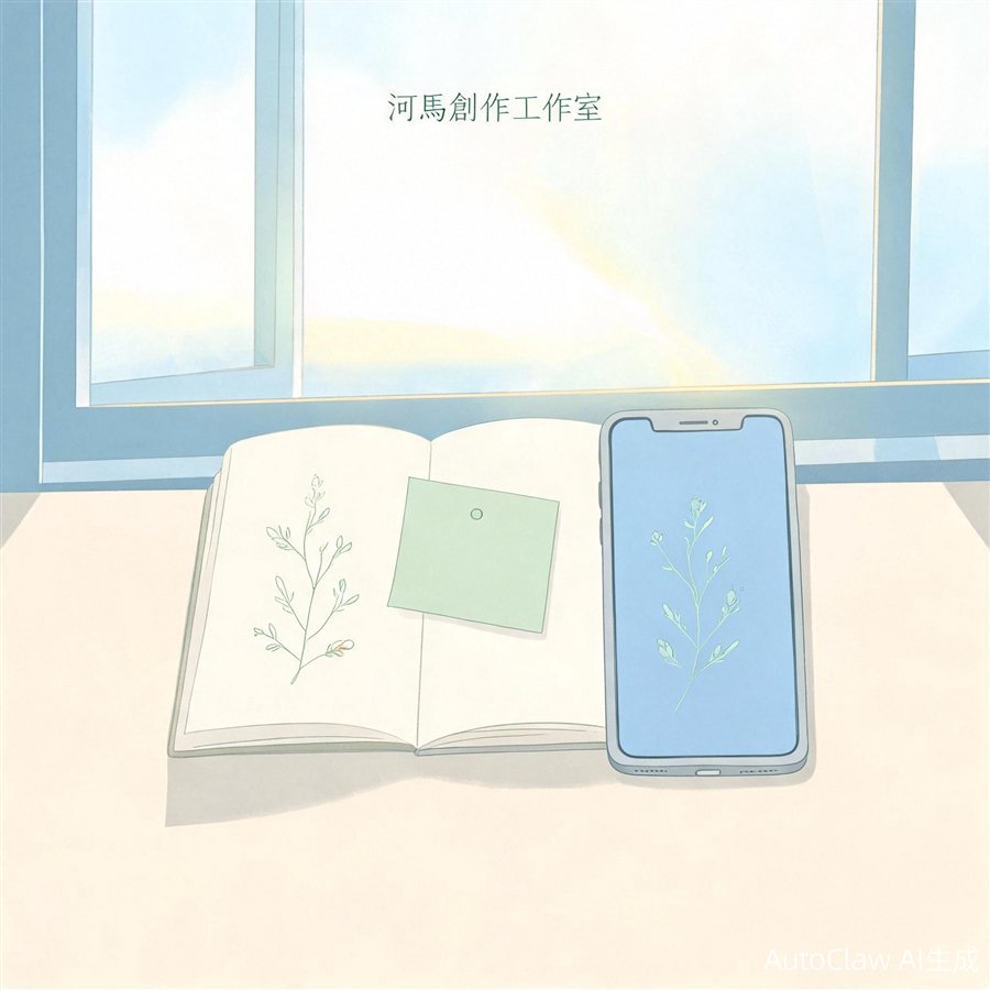 柔和的笔记与手机场景